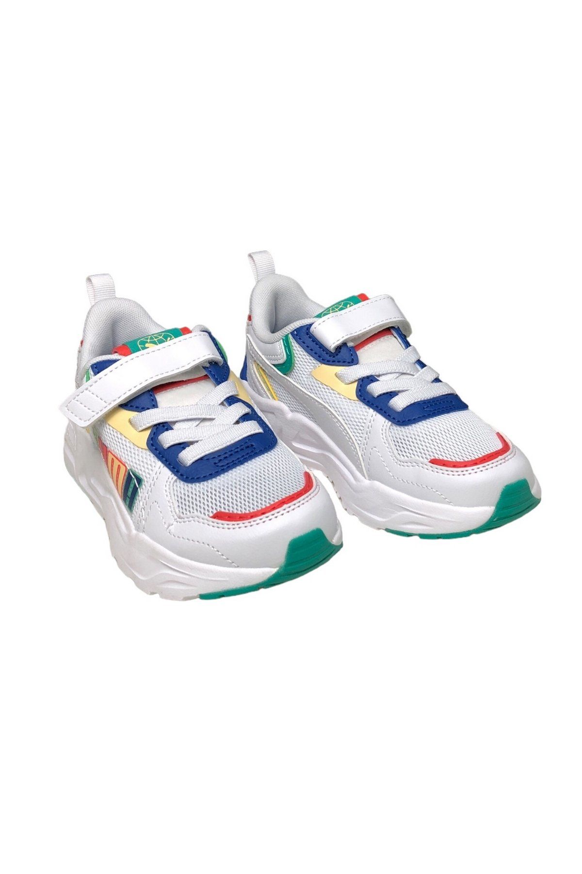 Puma Trinity Lite R, S, B AC+ Inf White-Green-Cobalt Günlük Çocuk Ayakkabı Beyaz 39546501 26