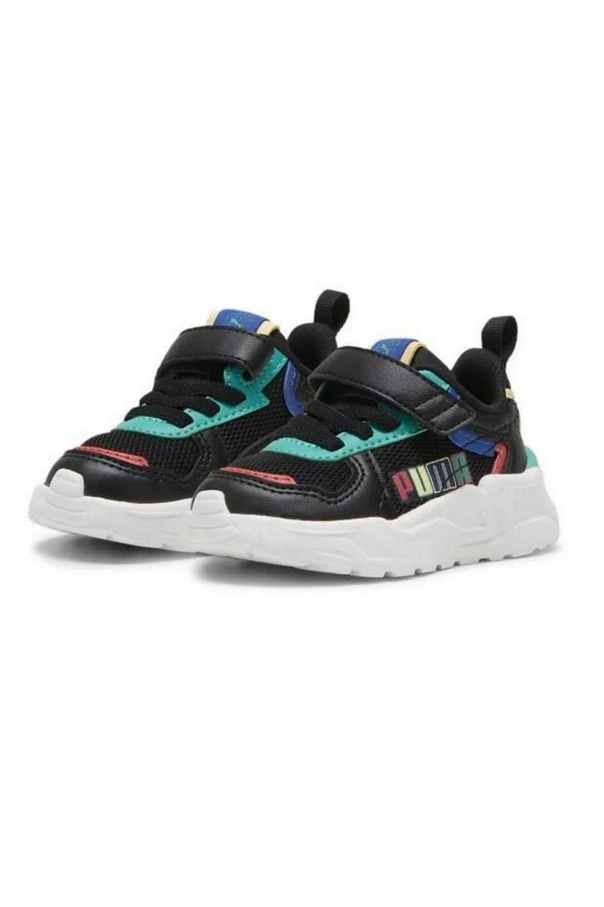 Puma Trinity Lite R, S, B AC+ Inf Black-Green-Cobalt Günlük Çocuk Ayakkabı Siyah 39546502 23