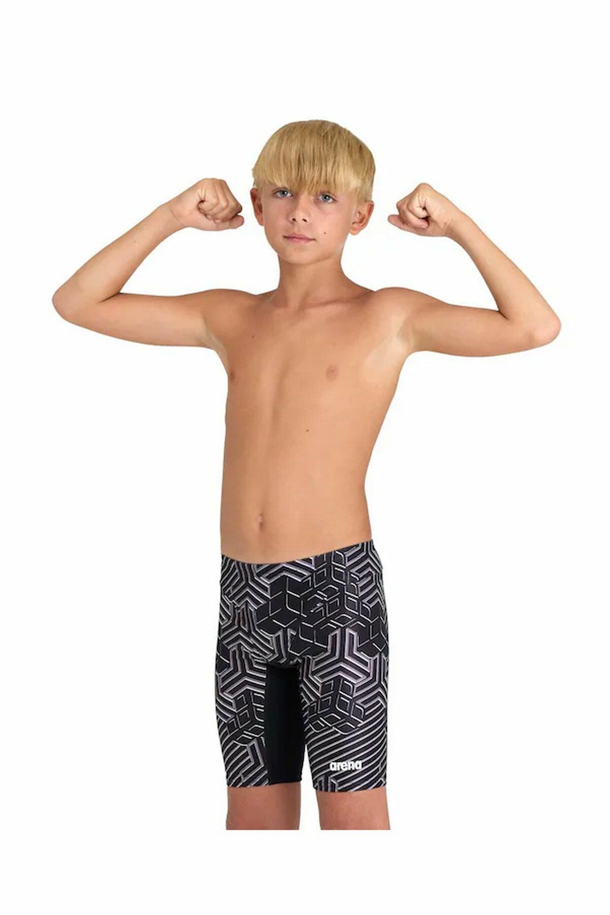 Arena Boy's Kikko Pro Swim Jammer Erkek Çocuk Yüzücü Mayo Si̇yah 005899550 12-13