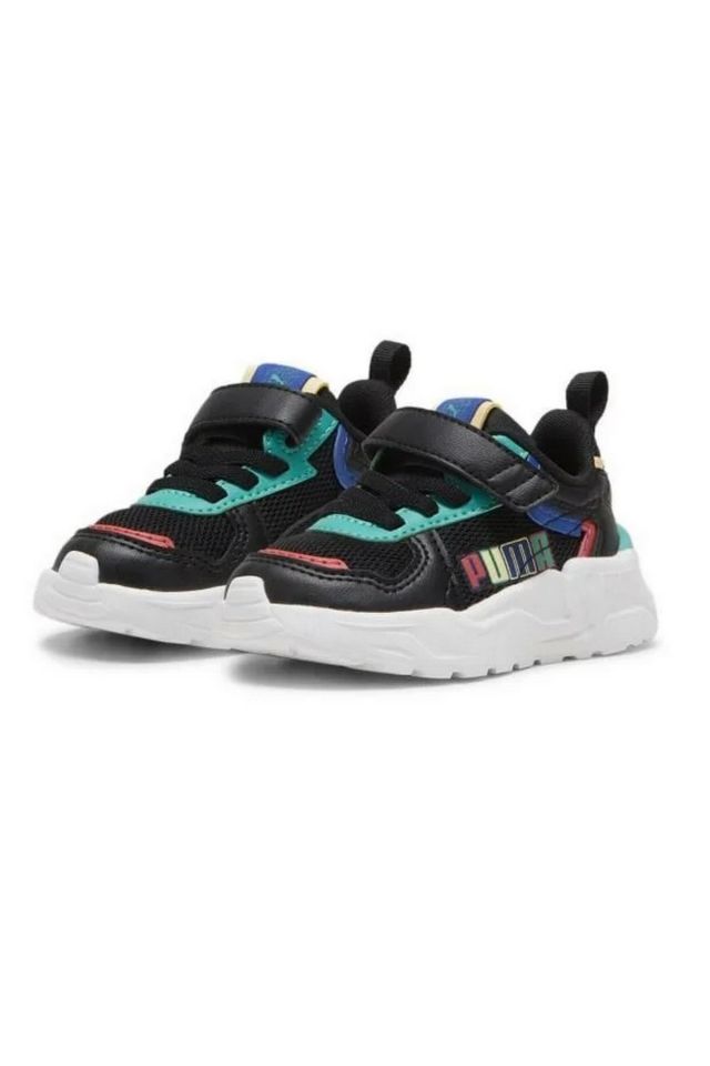 Puma Trinity Lite R, S, B AC+ Inf Black-Green-Cobalt Günlük Çocuk Ayakkabı Siyah 39546502 25