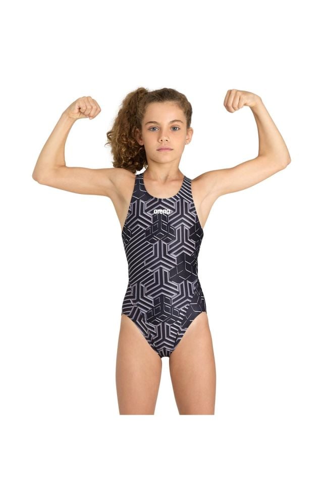 Arena Girl's Arena Kikko Pro Swimsuit Swim Tech Kız Çocuk Mayo Siyah 005900550