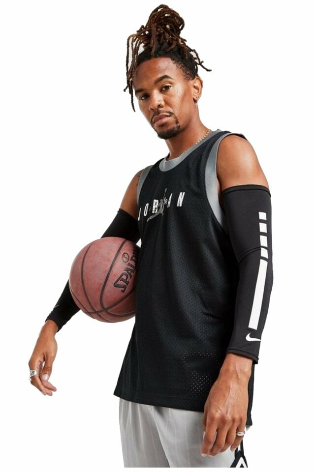 Nike Pro Elite Sleeve 2.0 Unisex Basketbol Kolluk L/XL Siyah/Beyaz N.000.3146.027.LX