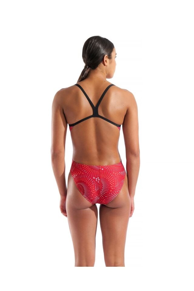 Arena Women's Fireflow Swimsuit Challenge Back Bayan Yüzücü Mayosu Kırmızı 010154400