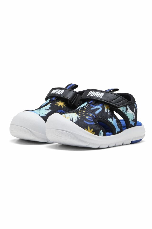 Puma Fun Racer SandalAOPVInf Unisex Çocuk Sandalet Siyah 40169501 23