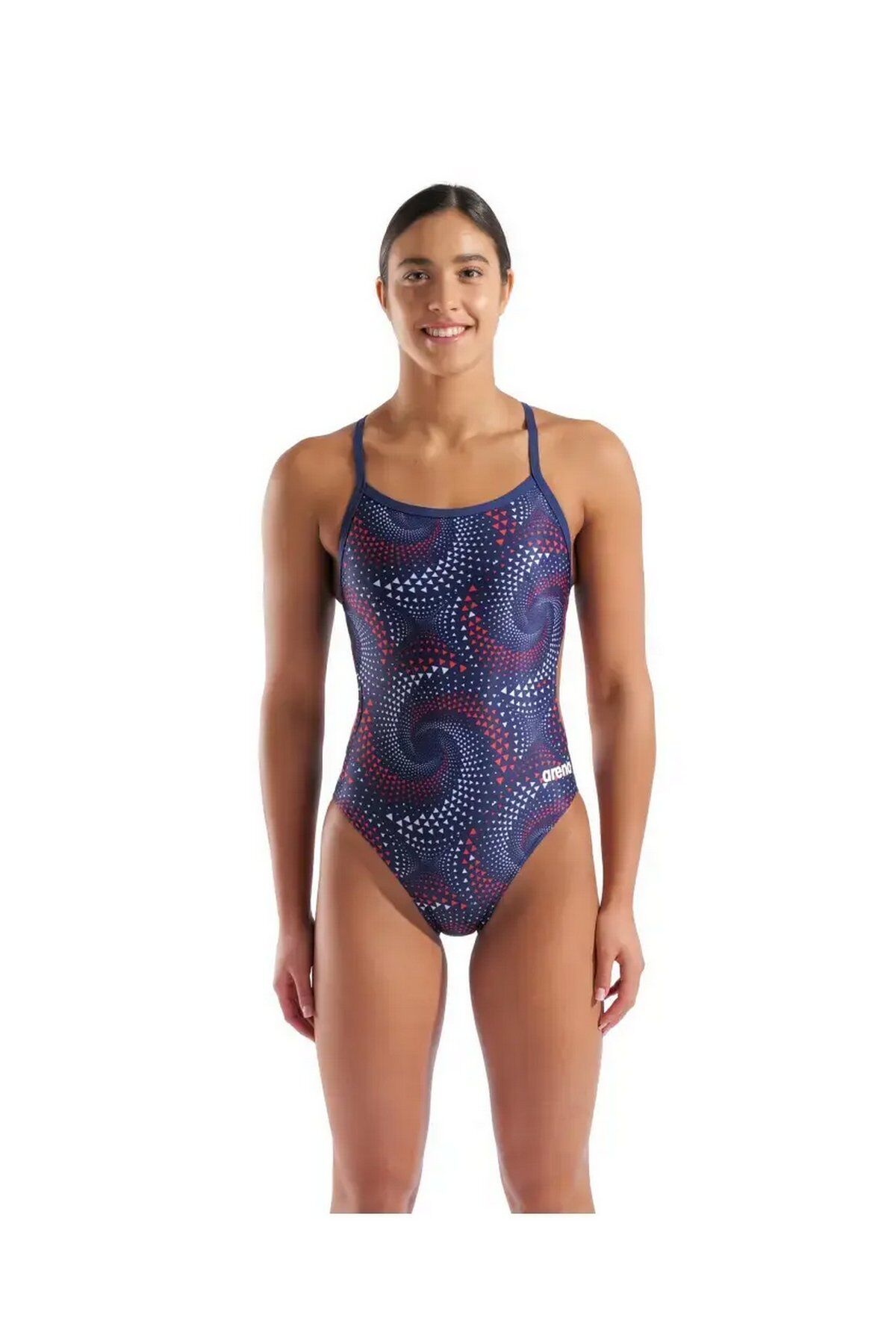 Arena Women's Fireflow Swimsuit Challenge Back Bayan Yüzücü Mayosu Lacivert 010154417