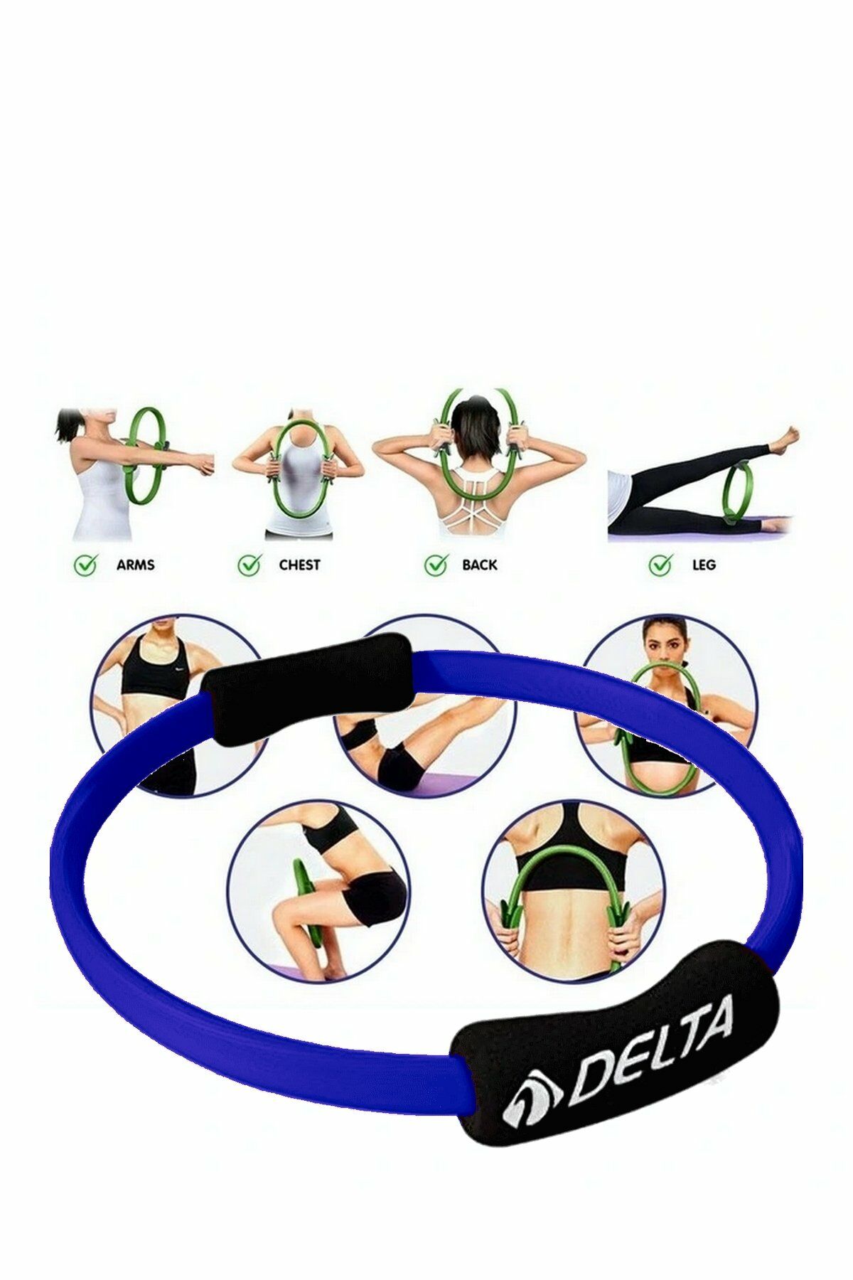 Delta PRM-789 Pilates Egzersiz Çemberi̇ (Pilates Ring) Mavi