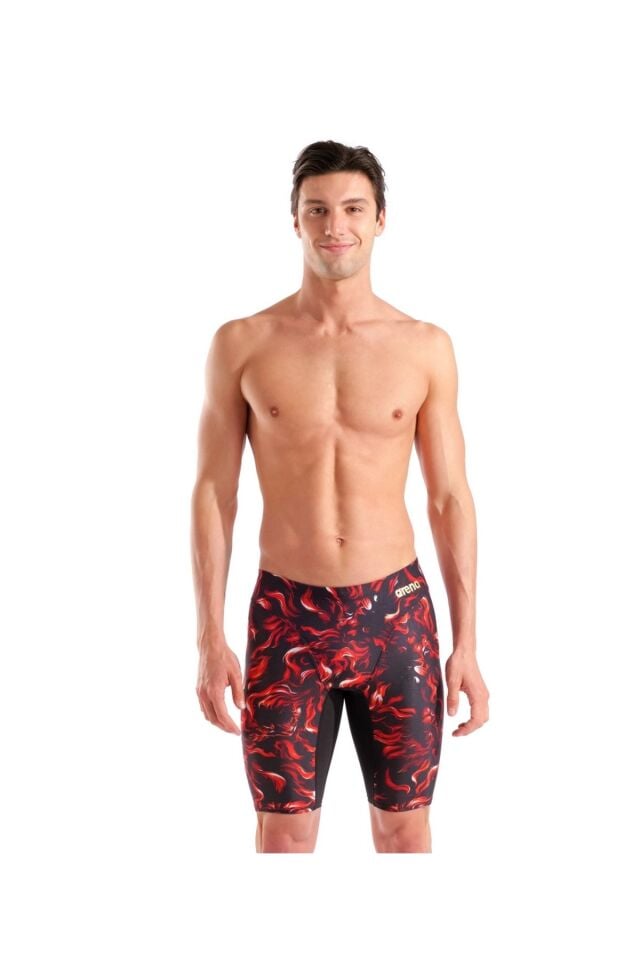 Arena Men's Graphic Swim Jammer Erkek Yüzücü Mayo Siyah/Desenli 010658550
