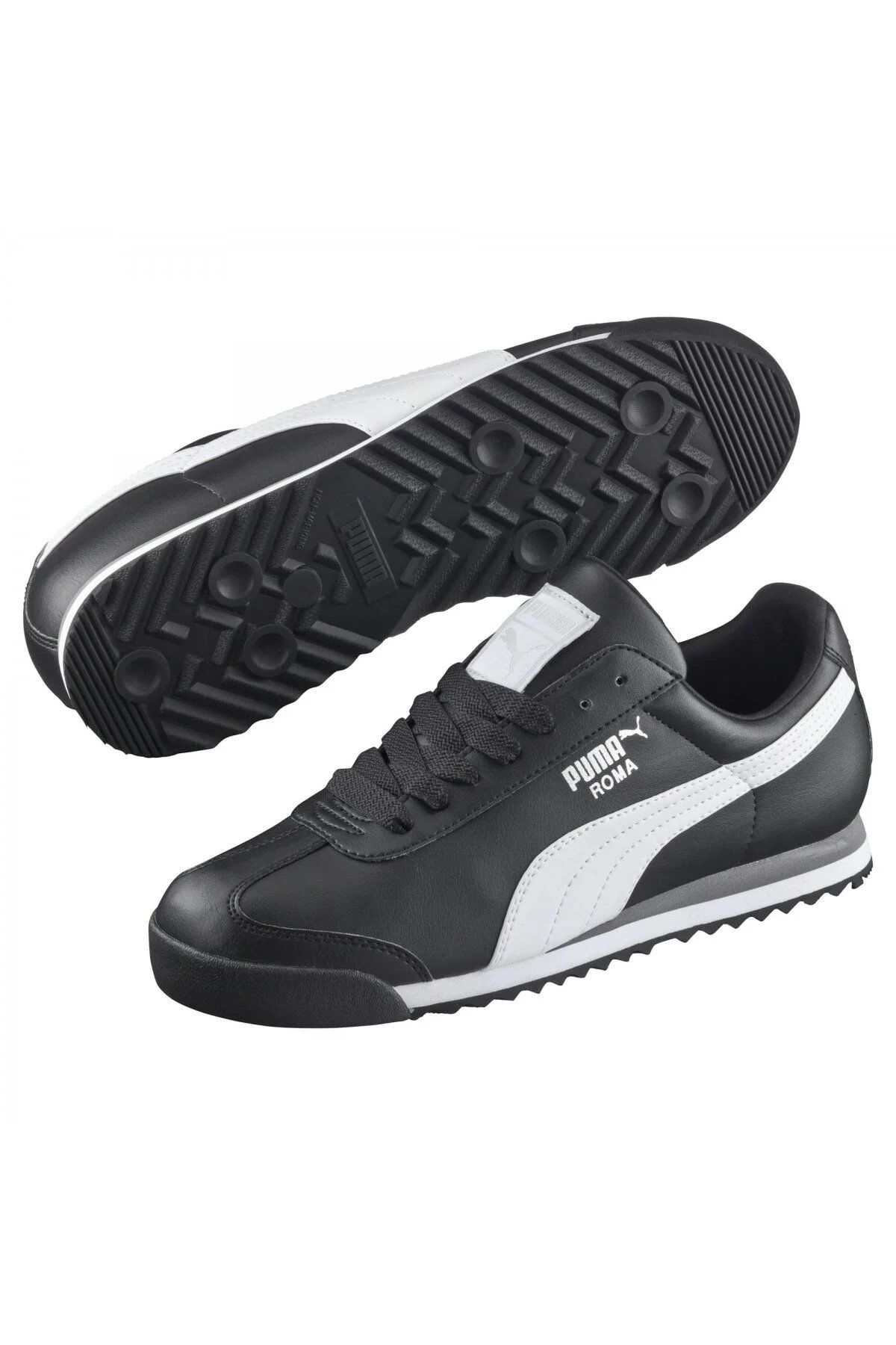 Puma Roma Basic Black White Puma-Silver Erkek Günlük Spor Ayakkabı 35357211 43