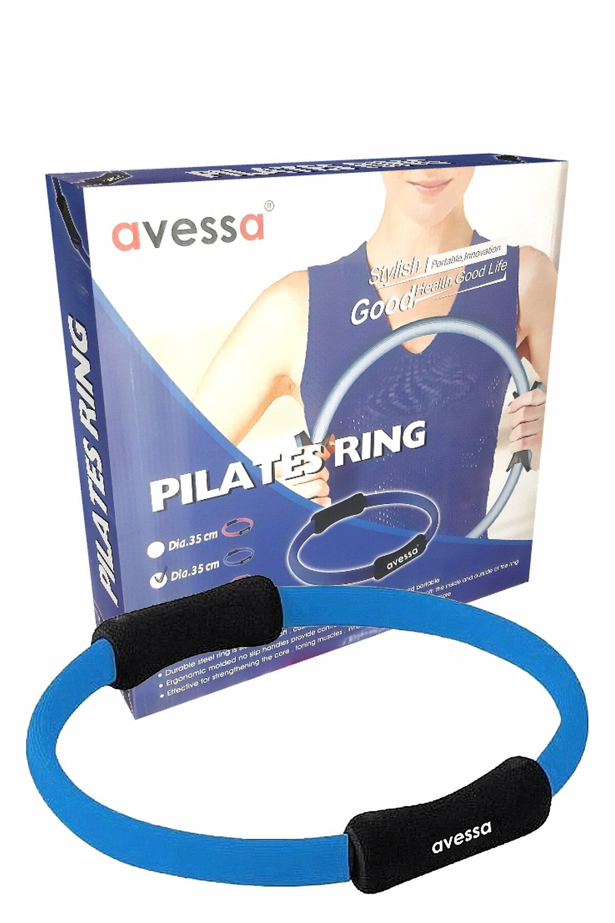Avessa PR-100-BLUE Pilates Çemberi Kutulu Mavi