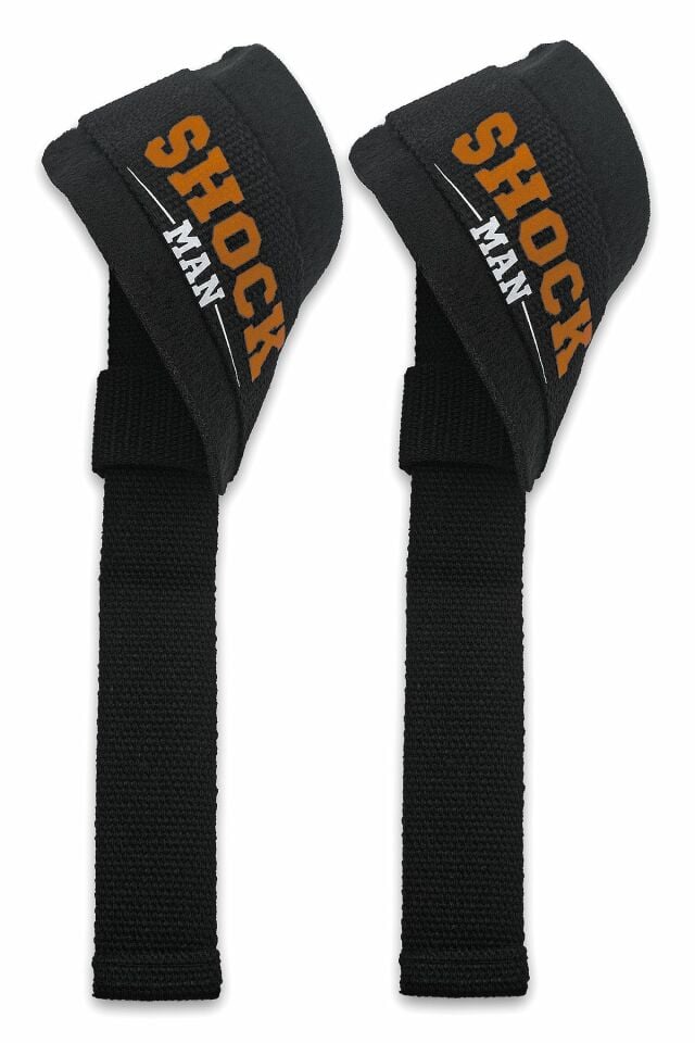 Shock Man Lasso Lifting Straps Ağırlık Bileklik Siyah/Turuncu