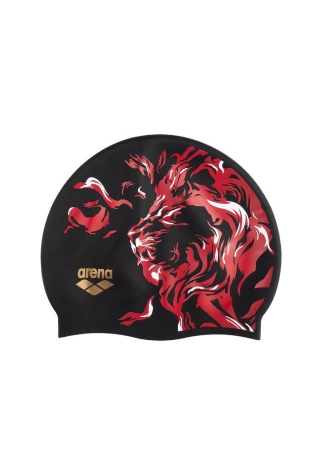 Arena Print 2 Silikon Unisex Yüzücü Bone Siyah/Desenli 1E368550