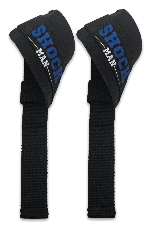 Shock Man Lasso Lifting Straps Ağırlık Bileklik Siyah/Mavi