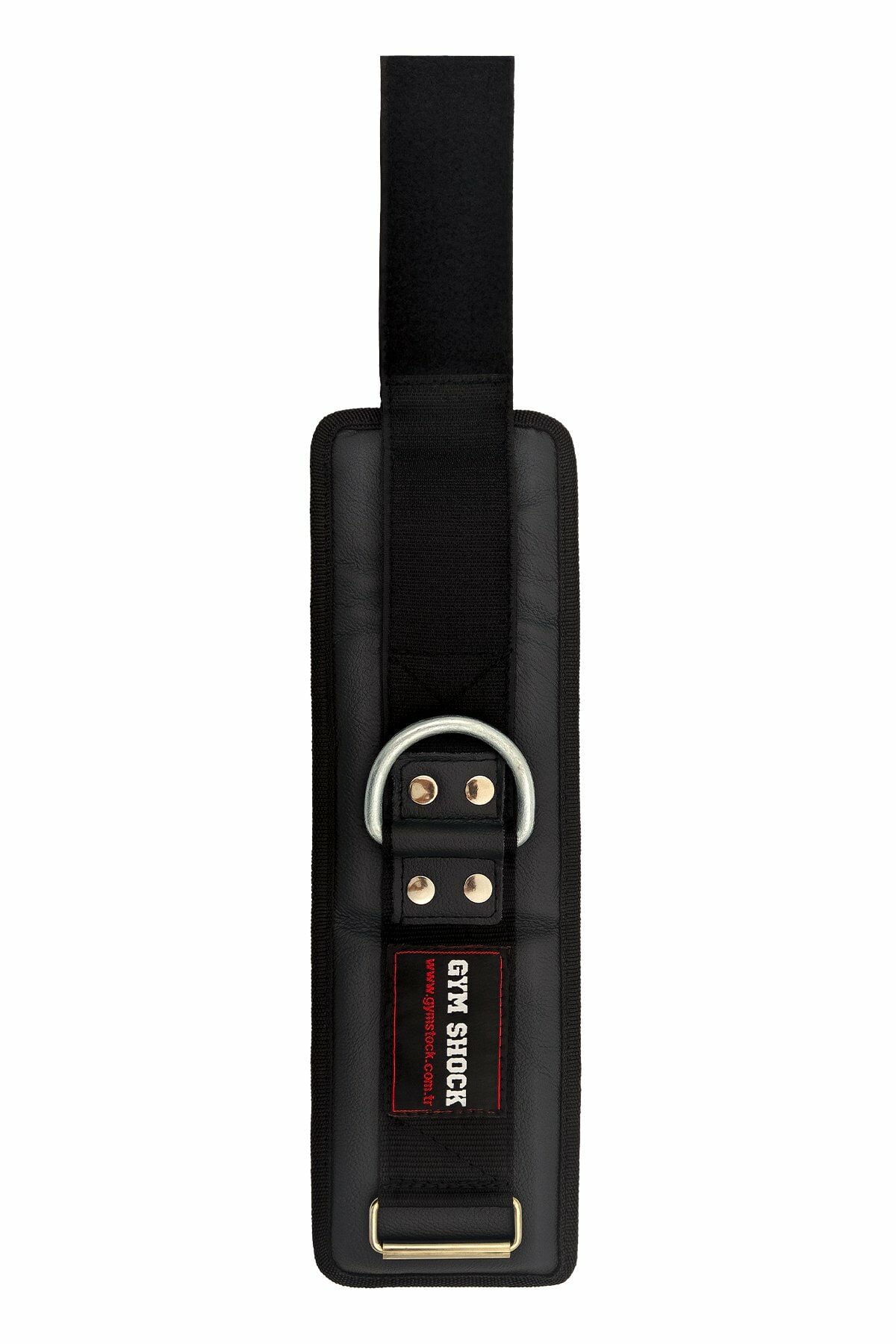 Gym Shock Leather Ankle Strap - Hakiki Deri Ayak Bilek Kayışı - Siyah