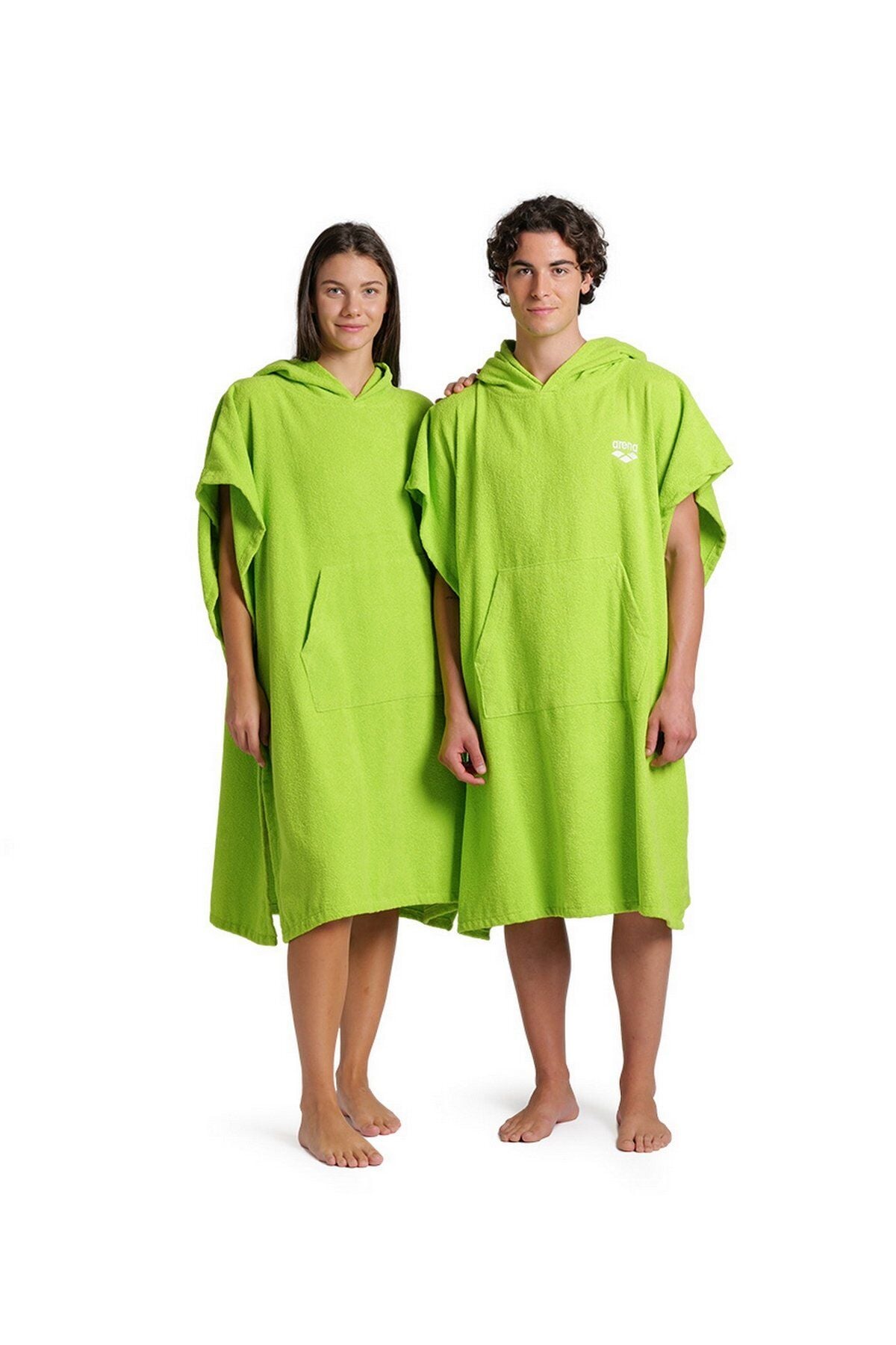 Arena Cotton Poncho Unisex Pamuklu Plaj (L-XL) Beden Panço Neon Yeşil 009651600