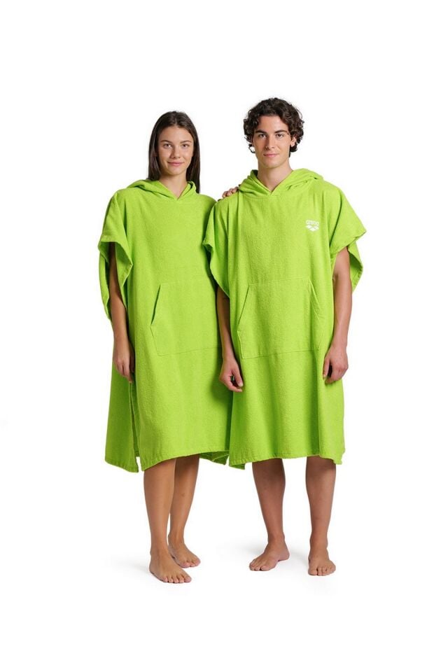Arena Cotton Poncho Unisex Pamuklu Plaj (L-XL) Beden Panço Neon Yeşil 009651600