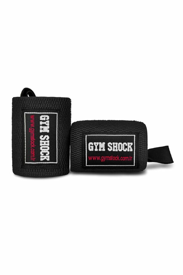 GymShock Wrist Wraps with Thumb Loop - Siyah