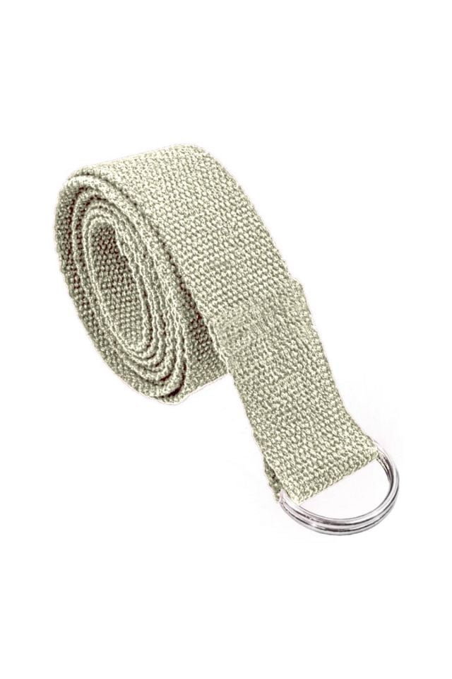 Avessa Örgü Kumaş Yoga Kemeri Krem Rengi