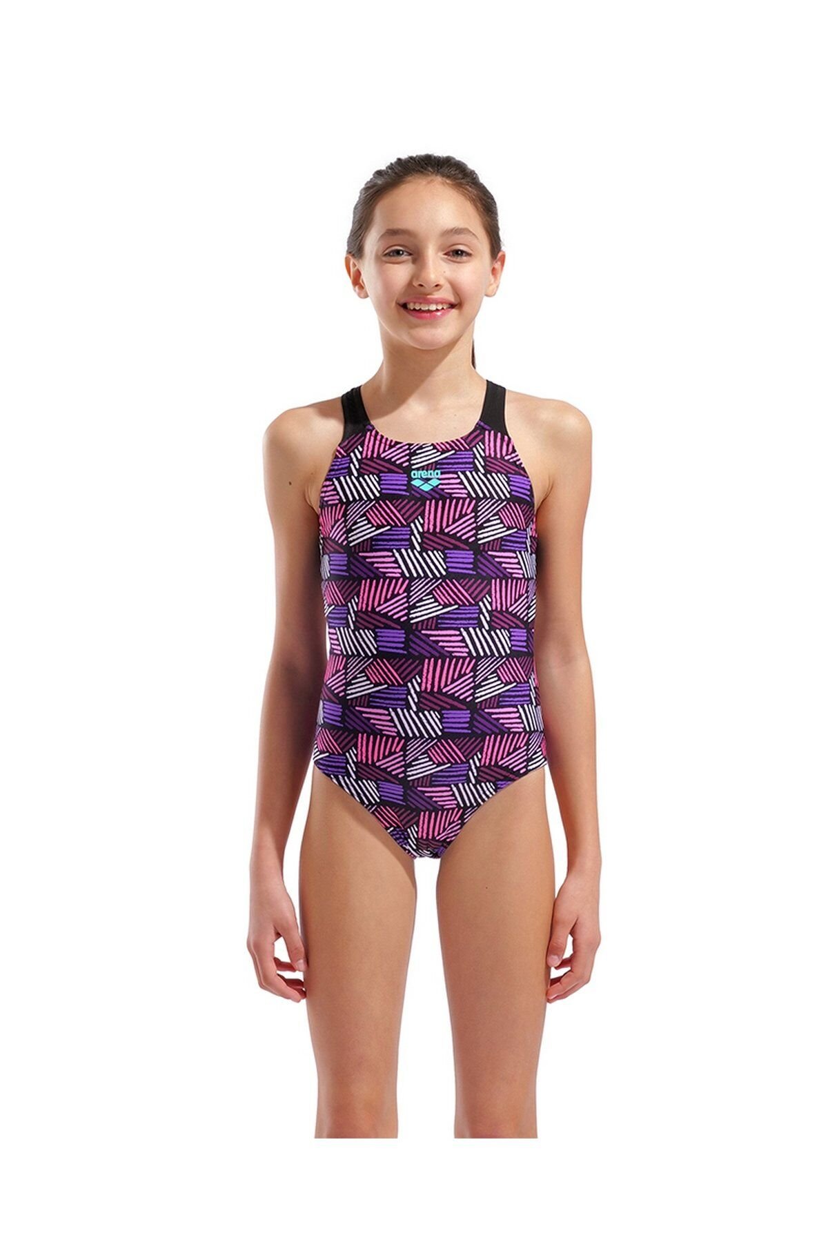Arena Girl's Candies Swimsuit Swim Pro Back Kız Çocuk Yüzücü Mayo Pembe/Desenli 010285990