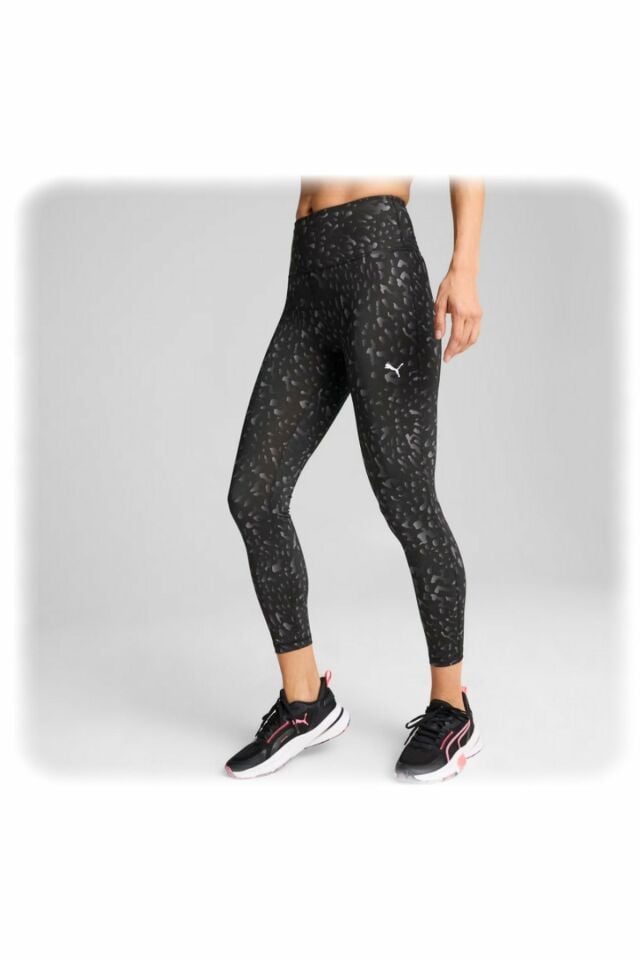 Puma Train Fav HW 7/8 Tight Aop Bayan Günlük Tayt Siyah 52508696