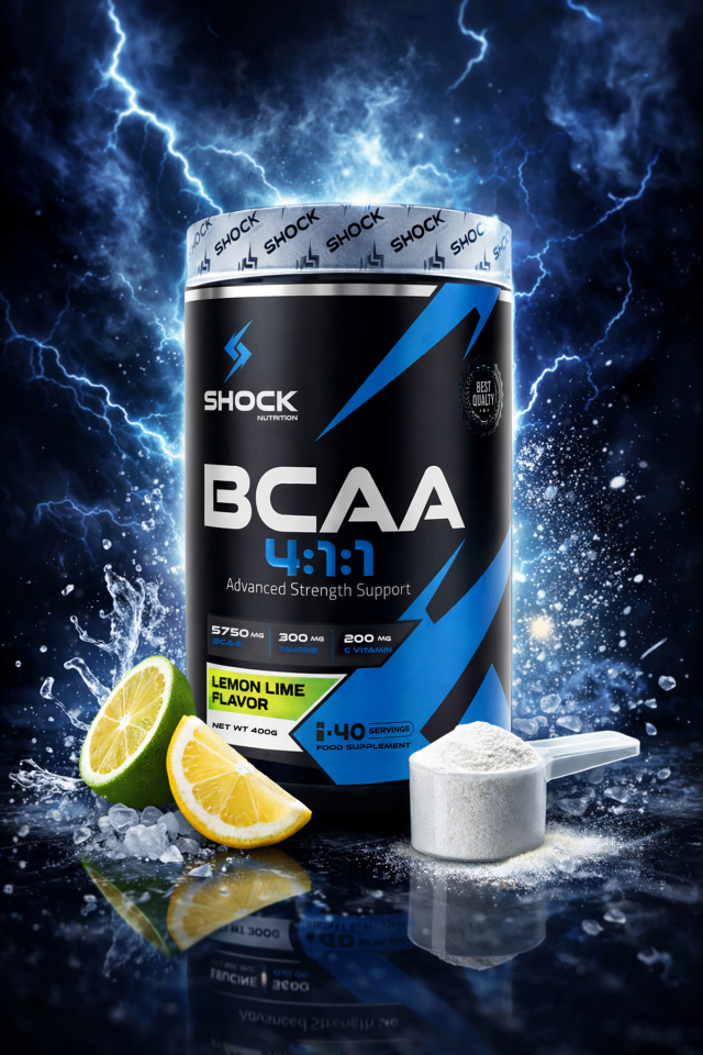 Shock Nutrition BCAA 4:1:1 Yeşil Limon Aromalı 400g 40 Servis