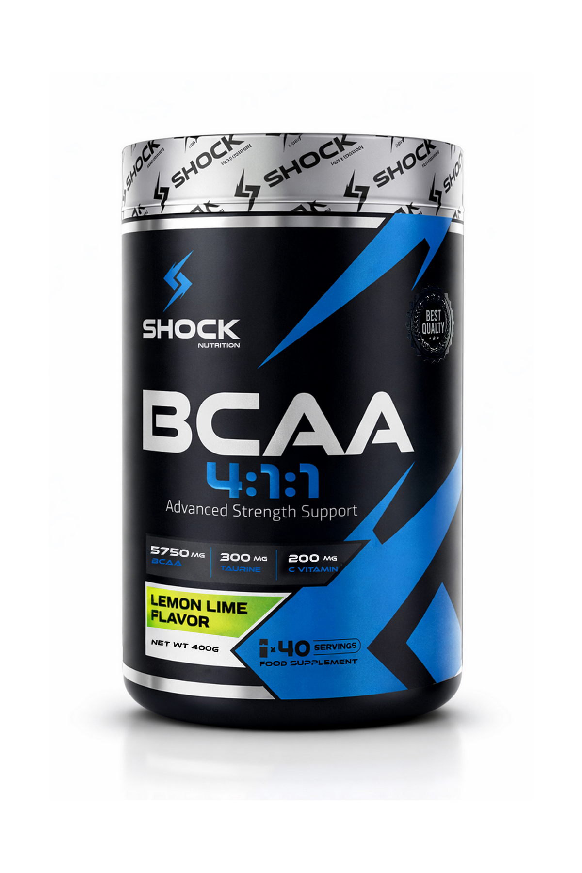 Shock Nutrition BCAA 4:1:1 Yeşil Limon Aromalı 400g 40 Servis