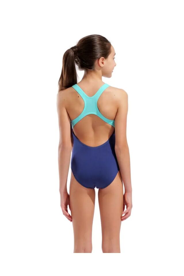 Arena Girl's Spray Paint Swimsuit Swim Pro Back Kız Çocuk Yüzücü Mayo Pembe/Lacivert 010286740