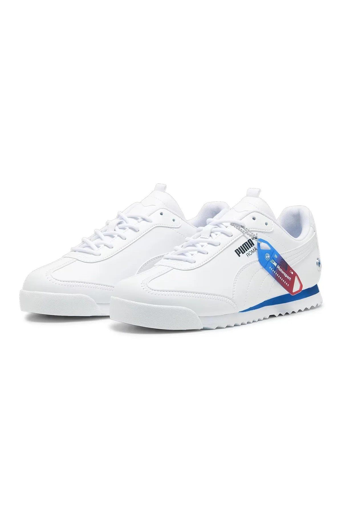 Puma BMW MMS Roma Via Puma-White Cool-Cobalt Erkek Günlük Spor Ayakkabı Beyaz 30803302 43