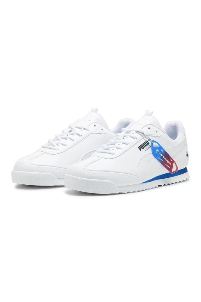 Puma BMW MMS Roma Via Puma-White Cool-Cobalt Erkek Günlük Spor Ayakkabı Beyaz 30803302 43