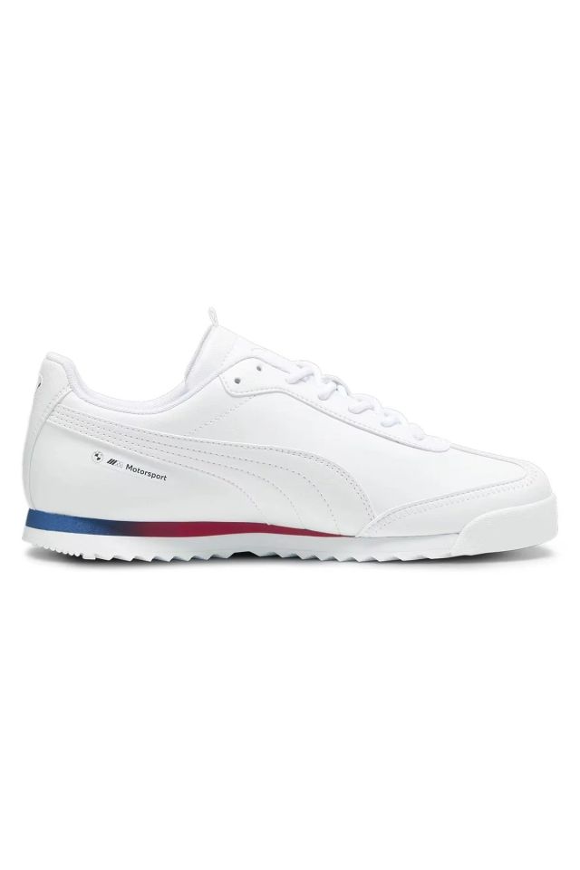 Puma BMW MMS Roma Via Puma-White Cool-Cobalt Erkek Günlük Spor Ayakkabı Beyaz 30803302 43