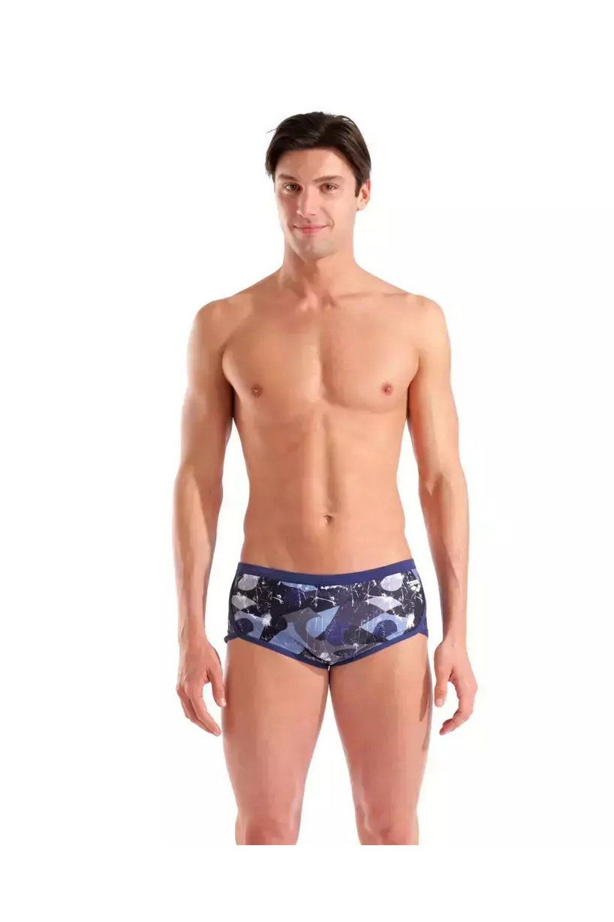 Arena Men's Scratched Swim Low Waist Short Erkek Düşük Bel Yüzücü Mayo Lacivert/Desenli 010293570
