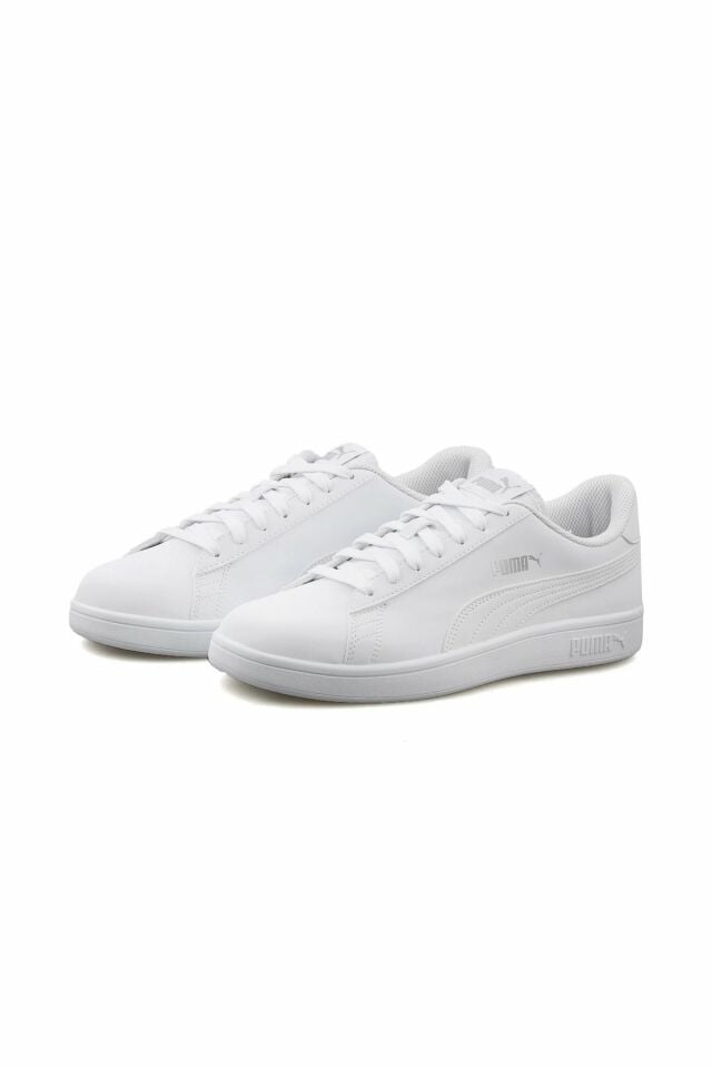 Puma Smash V2 Buck Puma-White Puma-Silver Erkek Spor Ayakkabı Beyaz 36516073