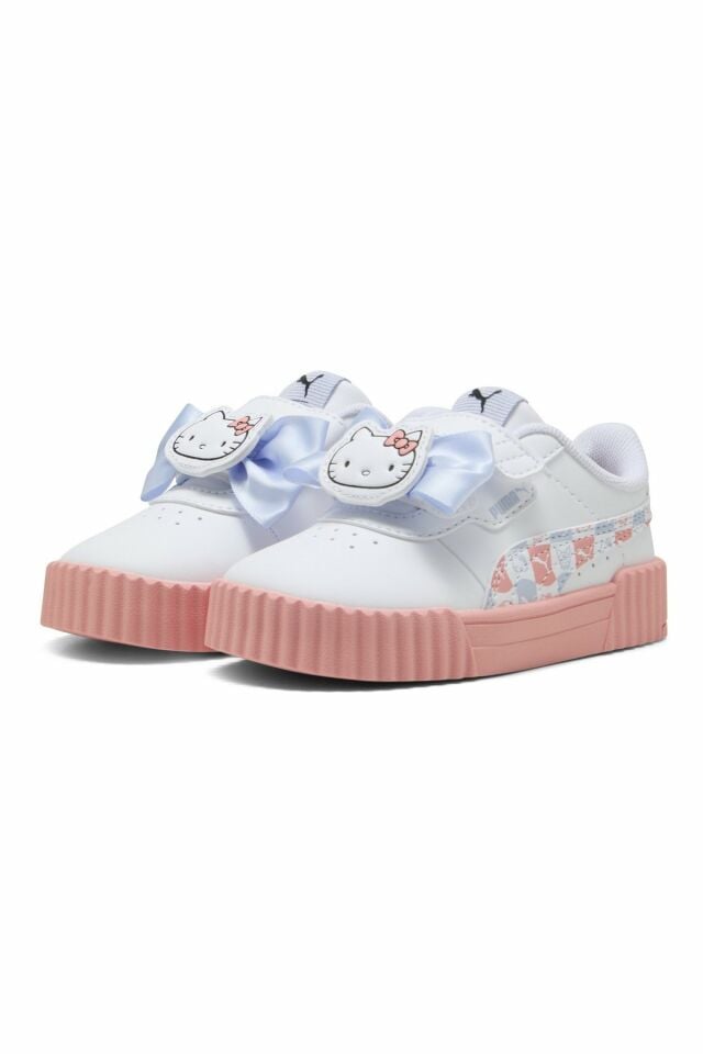 Puma Carina 3.0 HK&FR V Inf Kız Çocuk Spor Ayakkabbı Beyaz/Pembe 40142101
