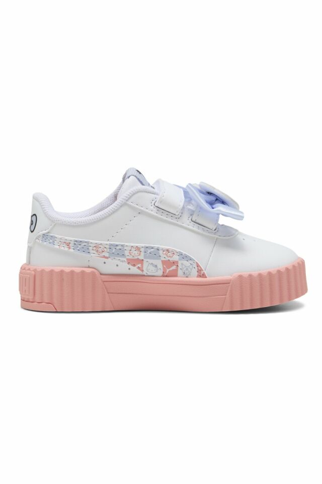 Puma Carina 3.0 HK&FR V Inf Kız Çocuk Spor Ayakkabbı Beyaz/Pembe 40142101