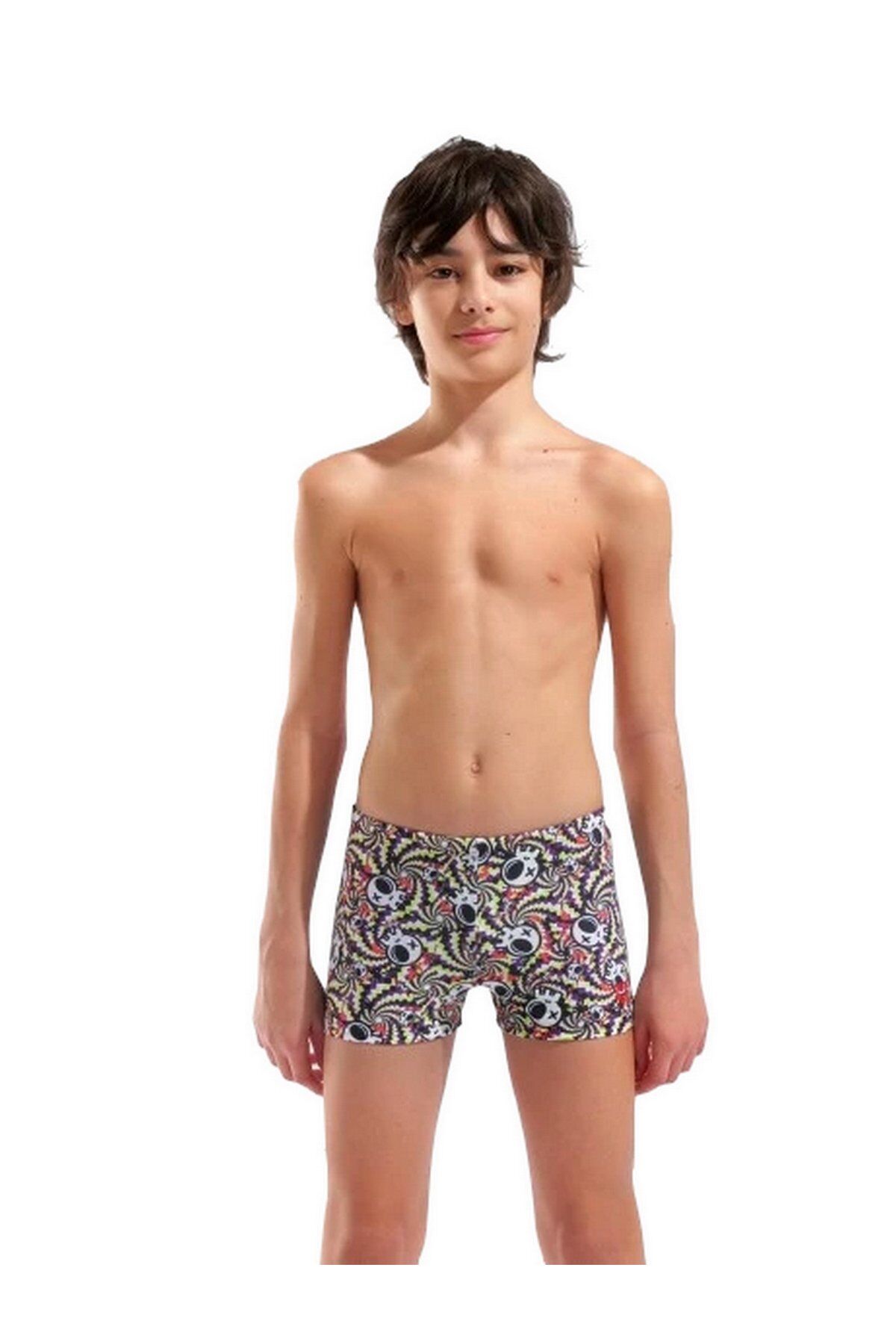 Arena Boy's Fun Skulls Swim Short Erkek Çocuk Yüzücü Şort Mayo Siyah/Desenli 010298550