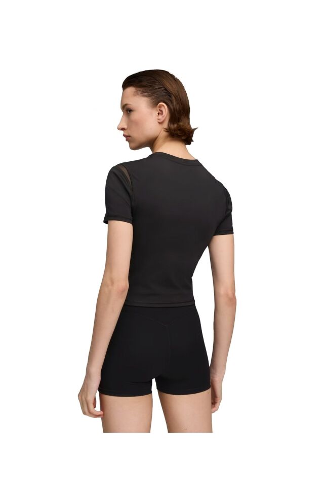 Puma W Shape Baby Tee Bayan Spor Antrenman Tişört Siyah 52747201