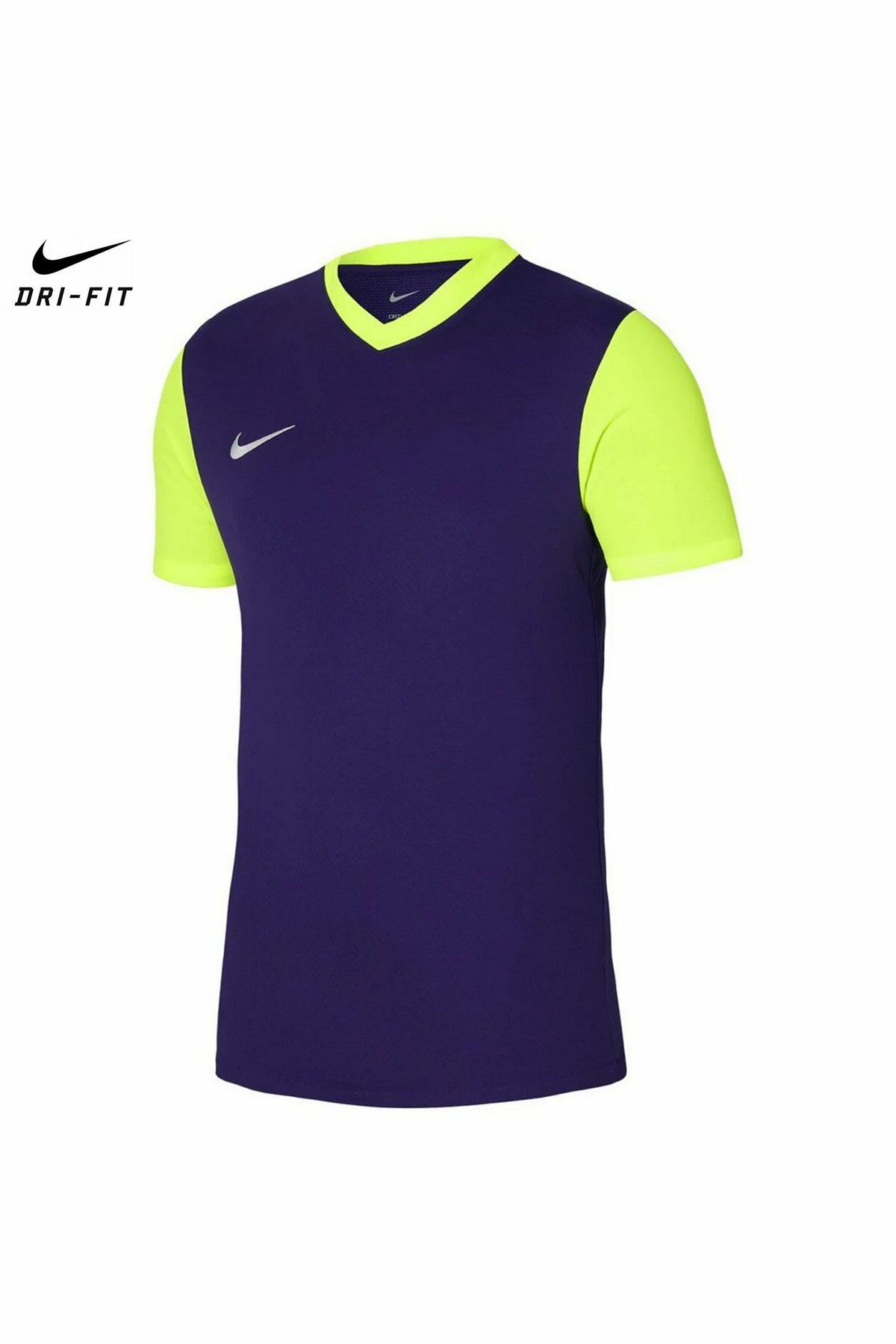 Nike Dri-Fit Tiempo Prem II Jersey Ss Erkek Futbol Forma Tişört Mor/Sarı DH8035-547