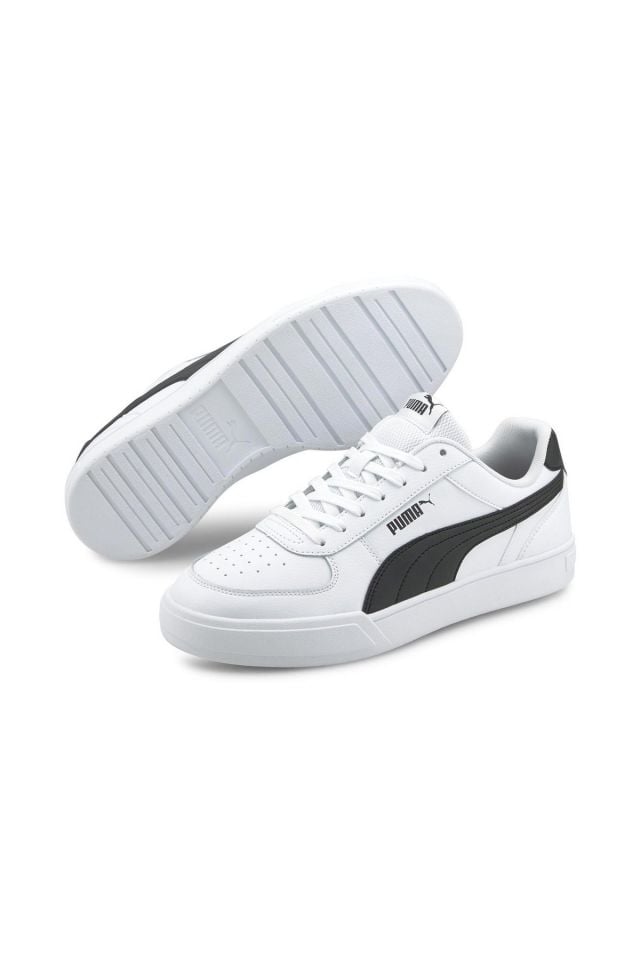 Puma Caven Puma-White Puma-Black Erkek Günlük Spor Ayakkabı Beyaz 38081002