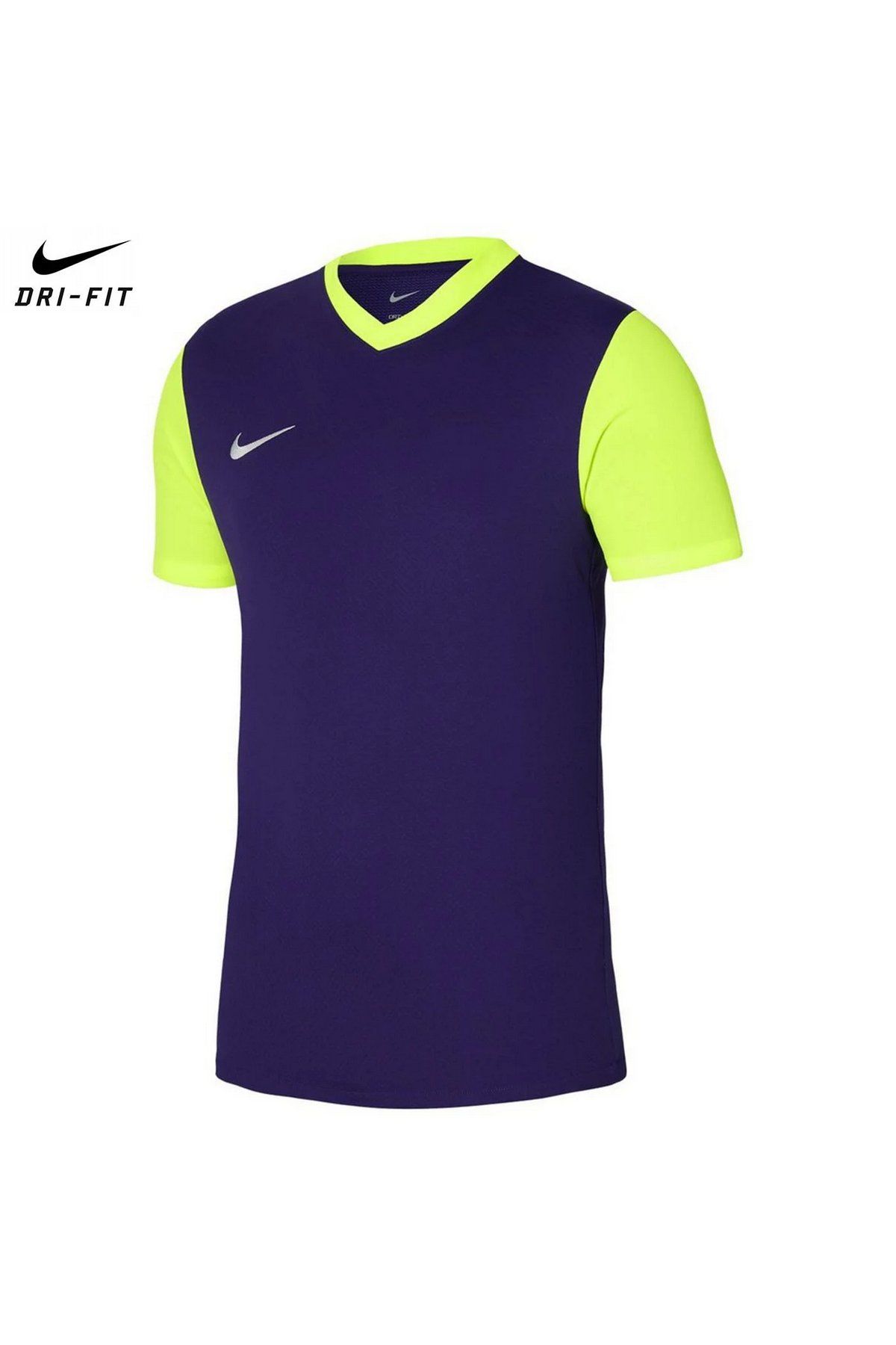 Nike Dri-Fit Tiempo Prem II Jersey Ss Erkek Futbol Forma Tişört Mor/Sarı DH8035-547 XL