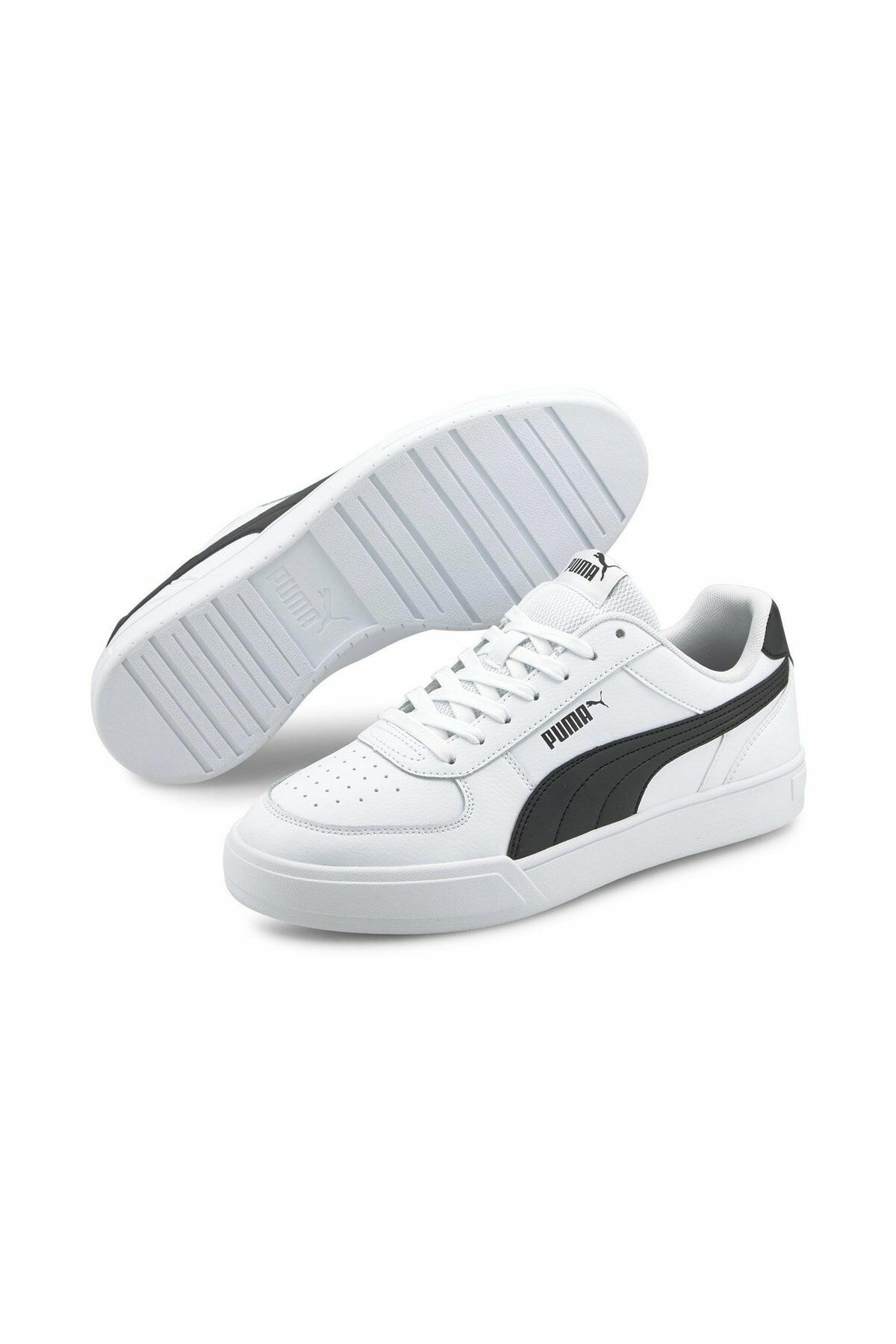 Puma Caven Puma-White Puma-Black Erkek Günlük Spor Ayakkabı Beyaz 38081002 44