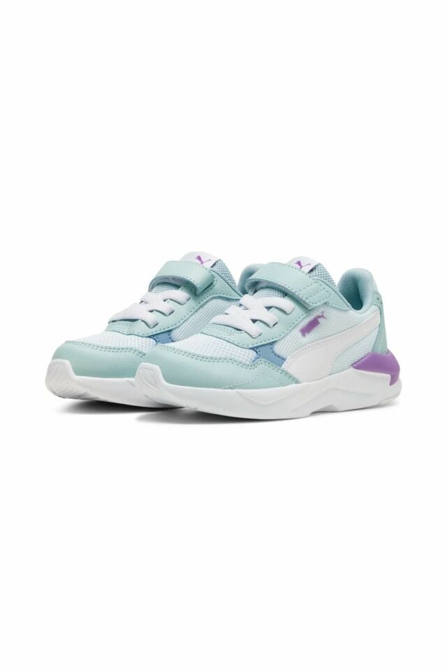 Puma X-Ray Speed Lite AC+ PS Dewdrop-White-Turquoise Surf Çocuk Spor Ayakkabı Gri 38552525