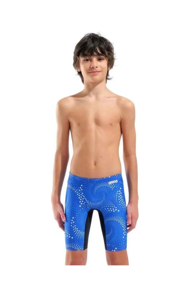 Arena Boy's Fireflow Swim Jammer Erkek Çocuk Yüzücü Jammer Mayo Mavi/Desenli 010408200 14-15