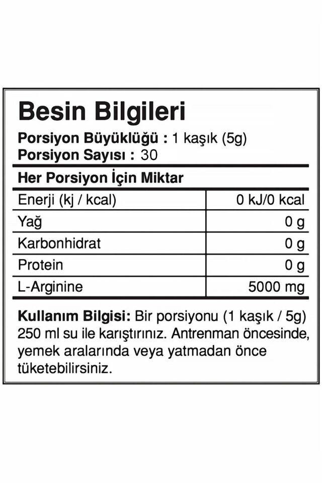 BigJoy Sports Arginine Powder Aromasız 150g 30 Servis