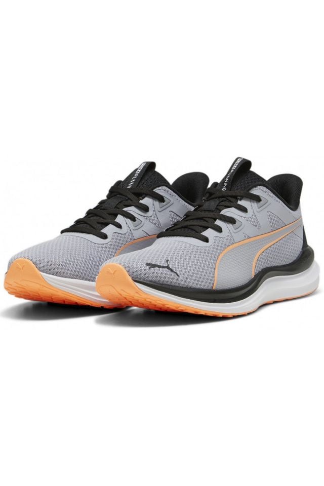 Puma Reflect Lite Gray-Fog Black-Neon Citrus Erkek Koşu Antrenman Ayakkabısı Gri 37876819