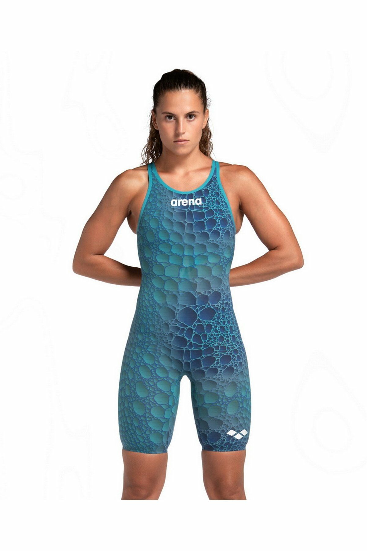 Arena Women's Powerskin Carbon Air2 Le Ob Bayan Karbon Yarış Mayosu Mavi̇ 006341203 32
