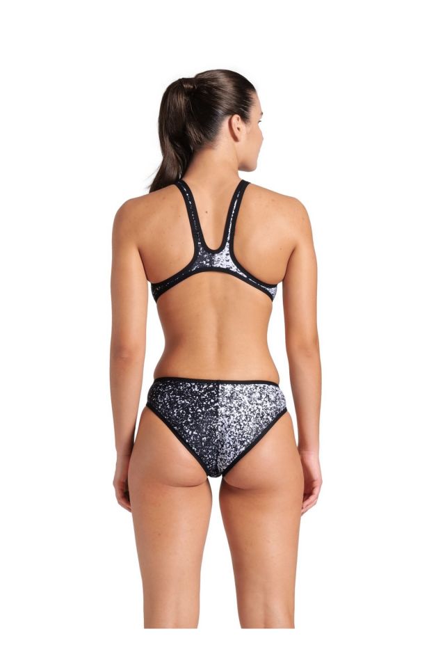 Arena Women's One Paints Swimsuit Tech Back Bayan Yüzücü Mayo Siyah 007917515