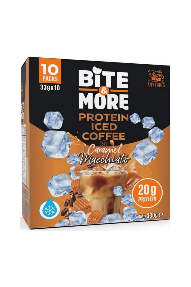 Bite & More Protein Iced Coffee Caramel Macchiato 33gr x 10 Adet