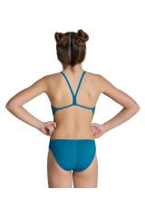 Arena Girl's Team SwimSuit Challenge Solid Kız Çocuk Yüzücü Mayo Mavi 004765600 8-9