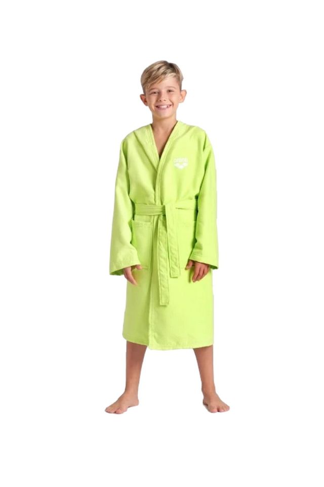 Arena Zeal Jr Robe Unisex Çocuk Yüzücü Bornoz Yeşil 009042610 12-13