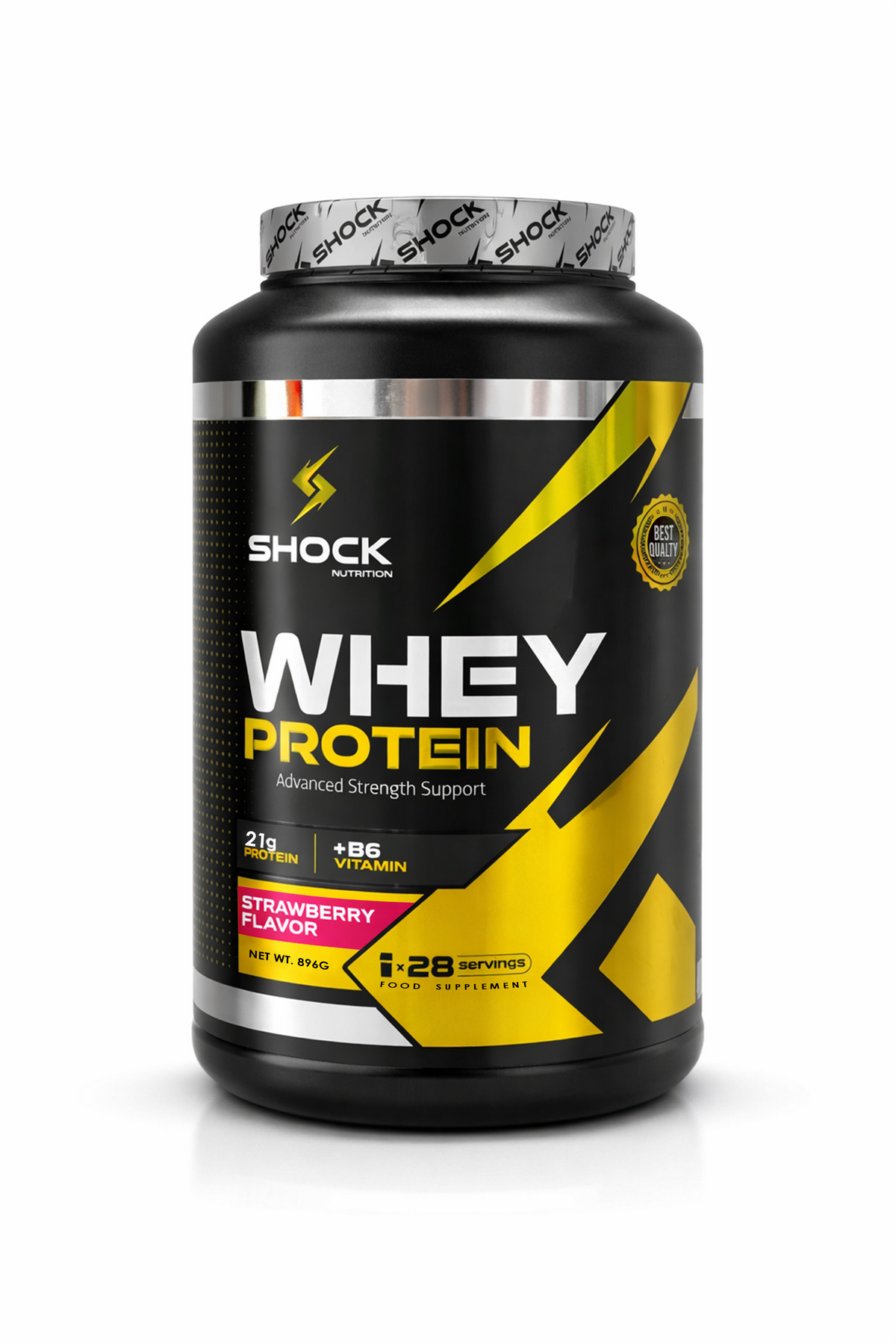 Shock Nutrition Whey Protein Çilek Aromalı 896g 28 Servis
