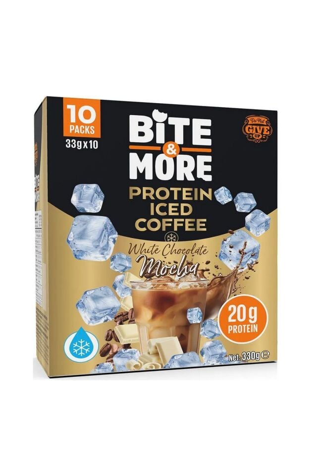 Bite & More Protein Iced Coffee White Chocolate 33gr x 10 Adet